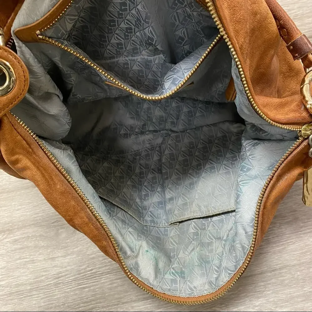 Diane von Furstenberg DVF Slouch Leather Hobo Bag